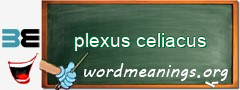 WordMeaning blackboard for plexus celiacus